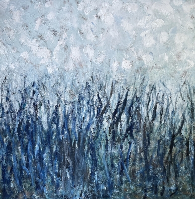 Am Teich, 80x80cm, 2022